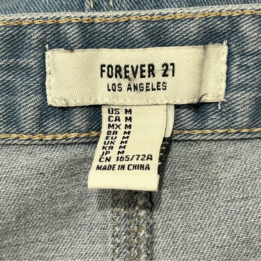 FOREVER21 Denim Button-up Mini Skirt with Front Pocket in Women's Size M - Picture 5 of 5